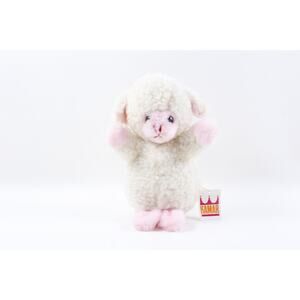Kamar Sheep 1981 2051 Soft Plush Toy White Pink Stuffed Doll Vintage